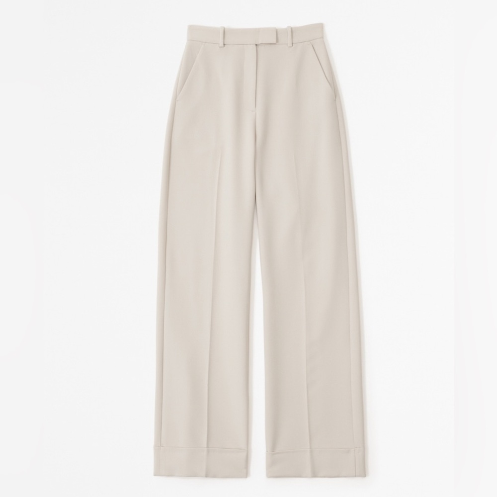 NWT Cuffed Hem Tailored Wide Leg Pants (trousers) 31L